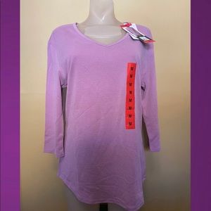 NWT Seg’Ments Women’s 3/4 Sleeve V-Neck Rose M